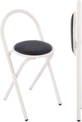 18in Padded Folding Stool with Backrest Z973454