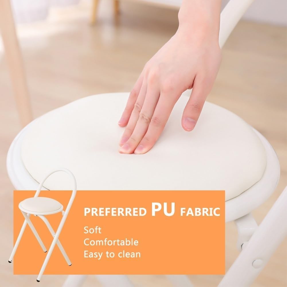 18in Padded Folding Stool with Backrest Z973454