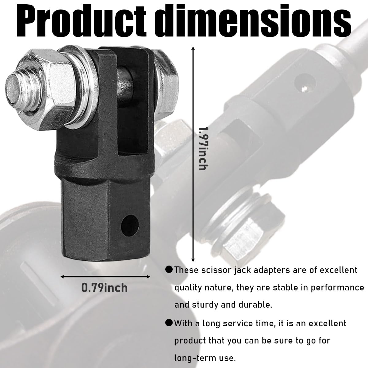Scissor Jack Adapter for 1/2" Impact Wrench I772
