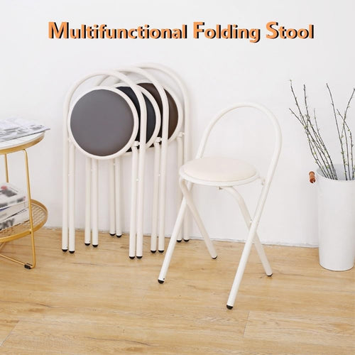 18in Padded Folding Stool with Backrest Z973454