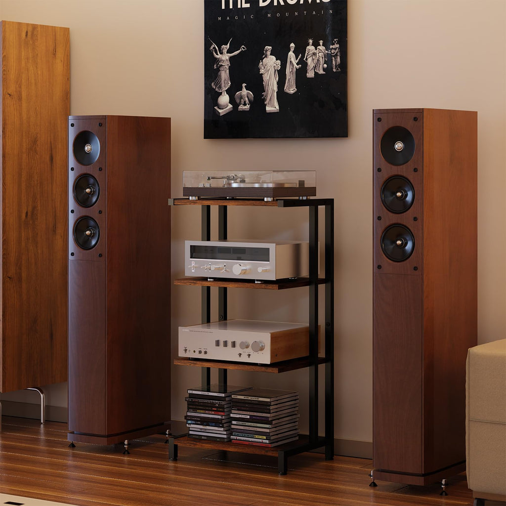 4-Tier Wooden AV Media Stand H9145