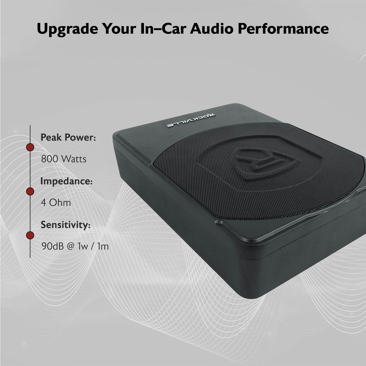 10" Slim Under-Seat Powered Car Subwoofer Y1169