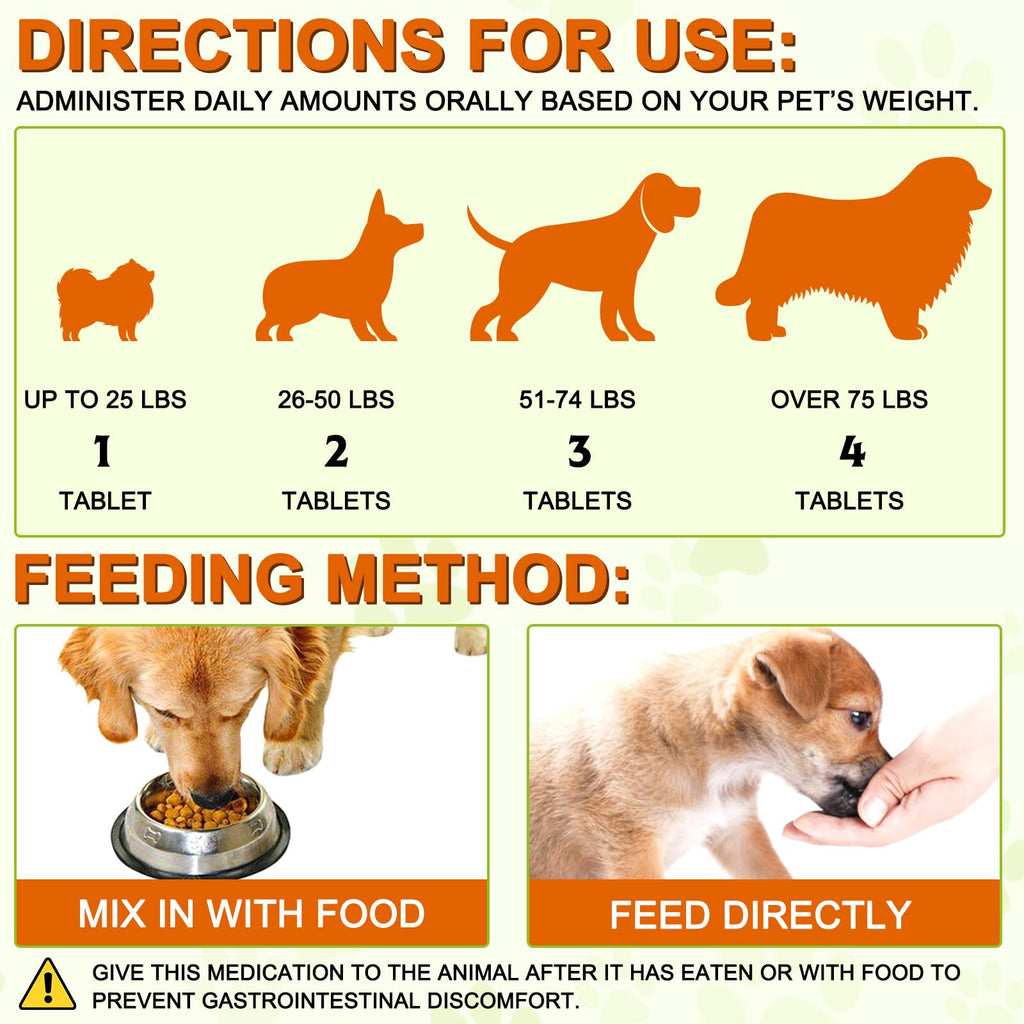 180 Count Turmeric Curcumin Tablets for Dogs W3897