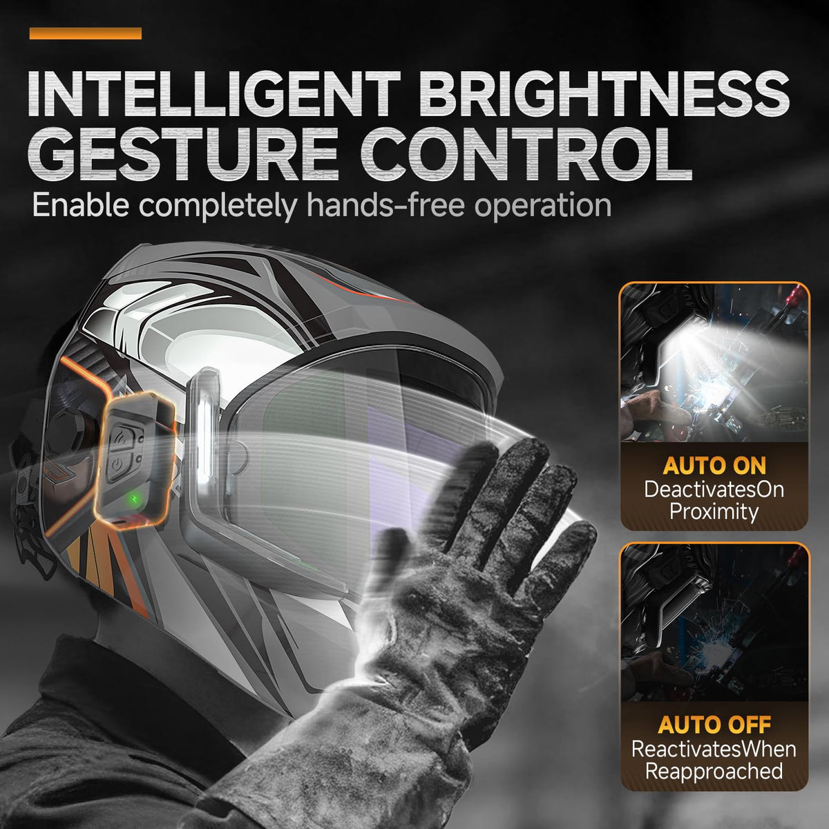Auto Darkening Welding Helmet with Light J62597