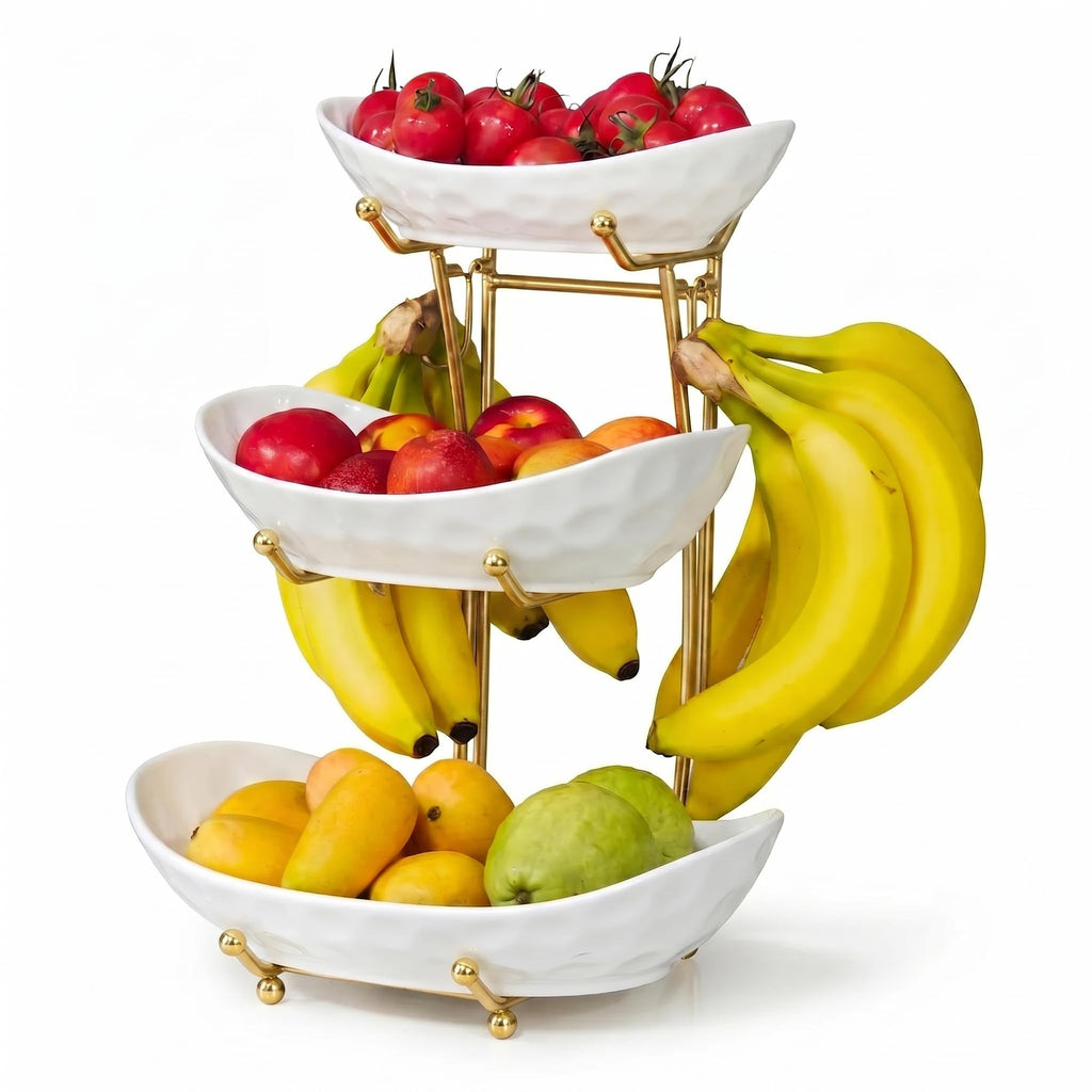 3 Tier Ceramic Fruit Bowl Stand J927208