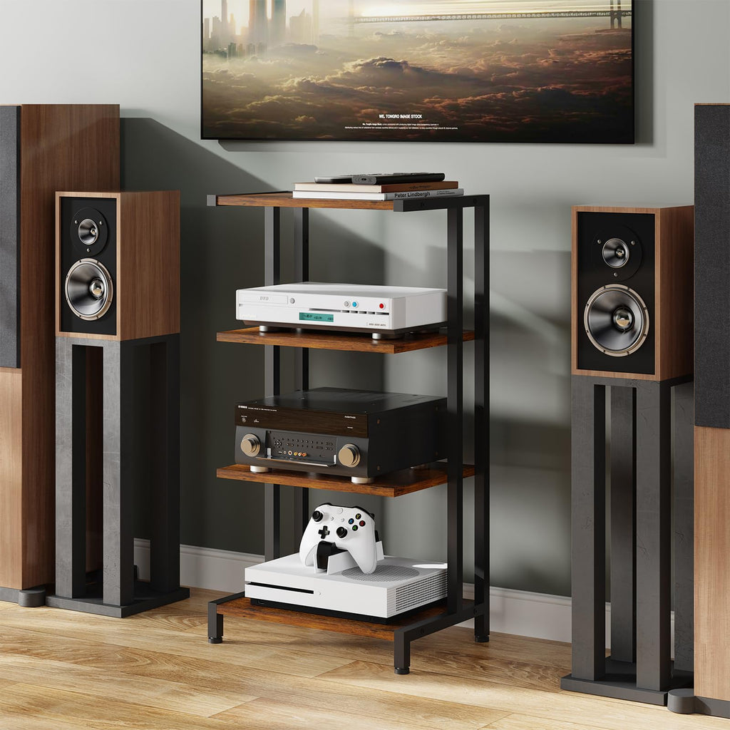 4-Tier Wooden AV Media Stand H9145