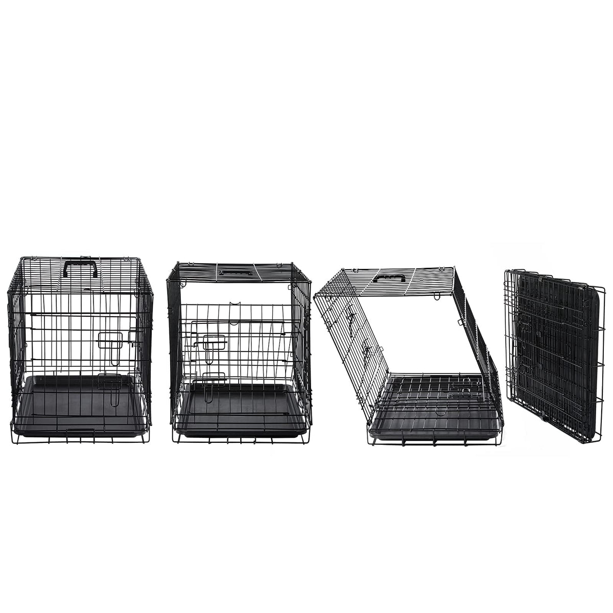 Brown Collapsible Metal Dog Crate Z232505
