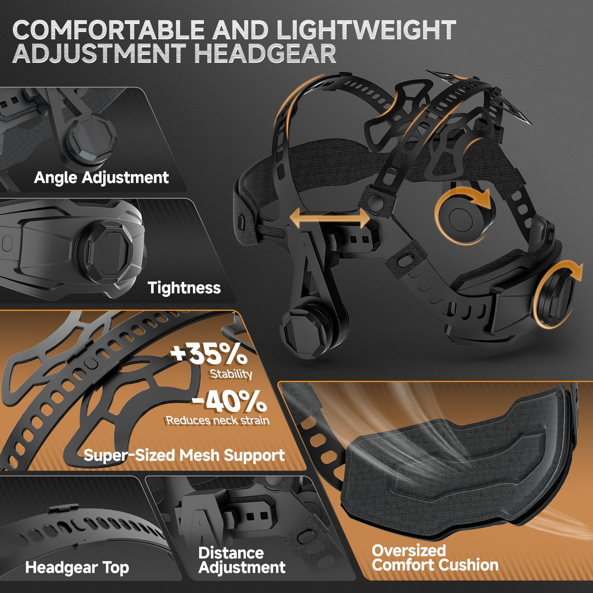 Auto Darkening Welding Helmet with Light J62597