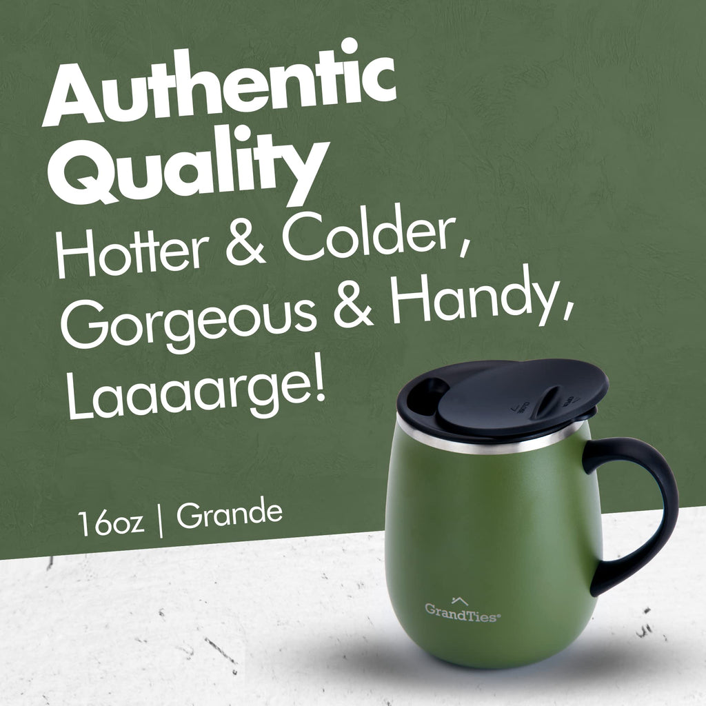 16 oz Insulated Stainless Steel Coffee Mug 2-Pack B944718