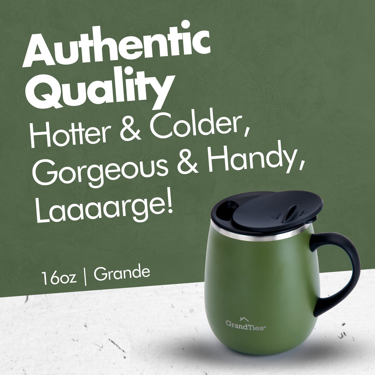 16 oz Insulated Stainless Steel Coffee Mug 2-Pack B944718