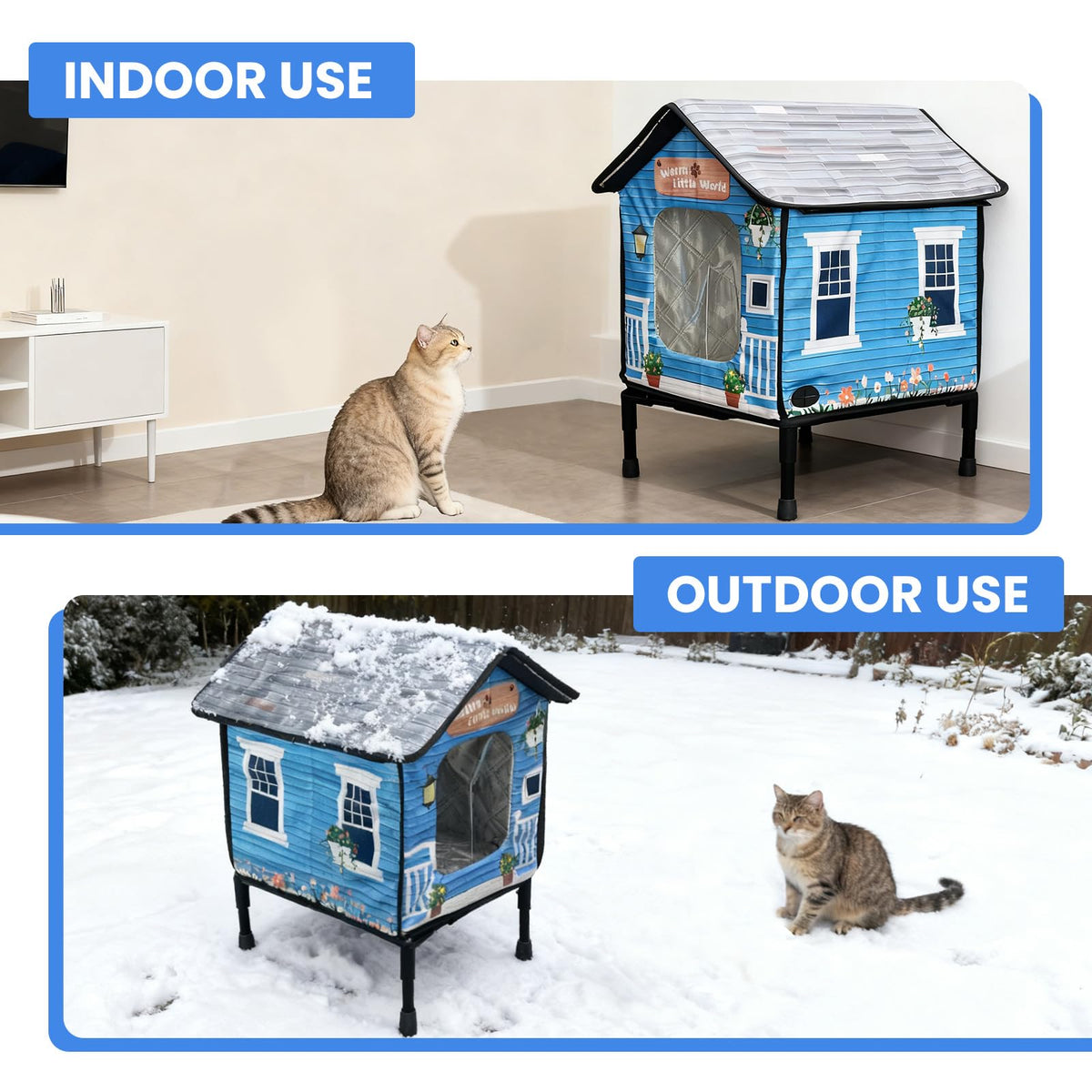 Heated Cat House with Dual Escape Doors T688