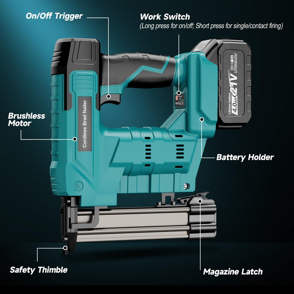 Cordless 18 Gauge 2 in 1 Brad Nailer L2364
