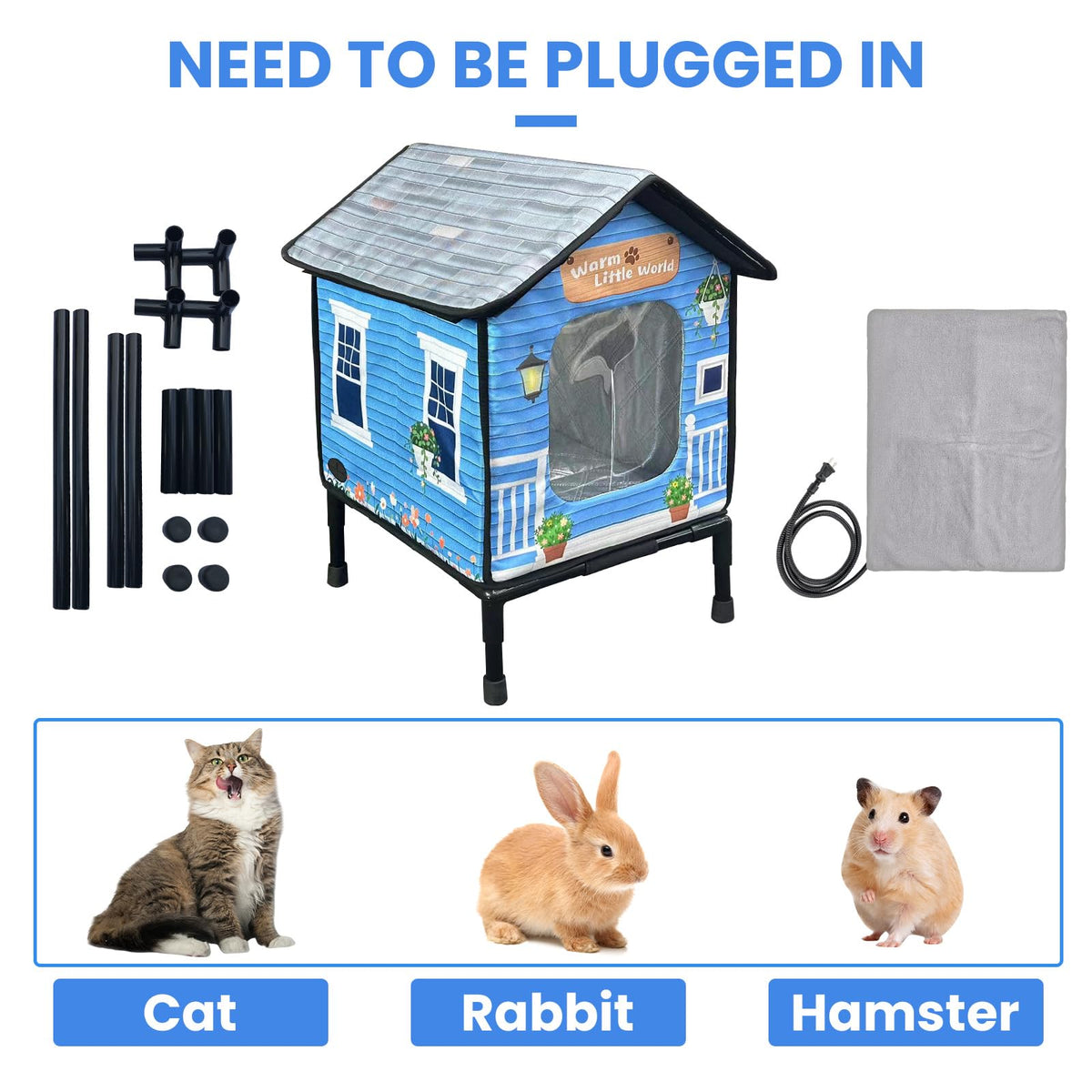 Heated Cat House with Dual Escape Doors T688