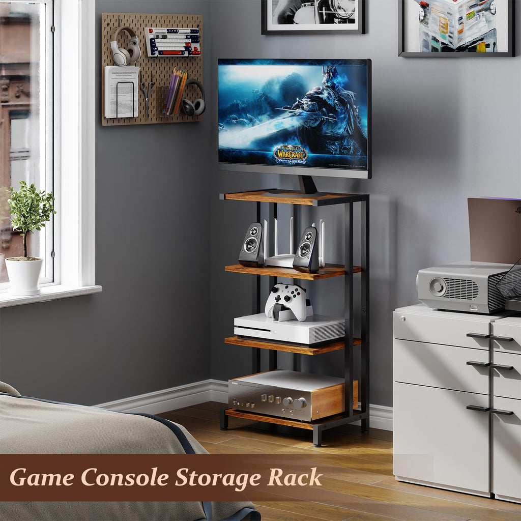 4-Tier Wooden AV Media Stand H9145