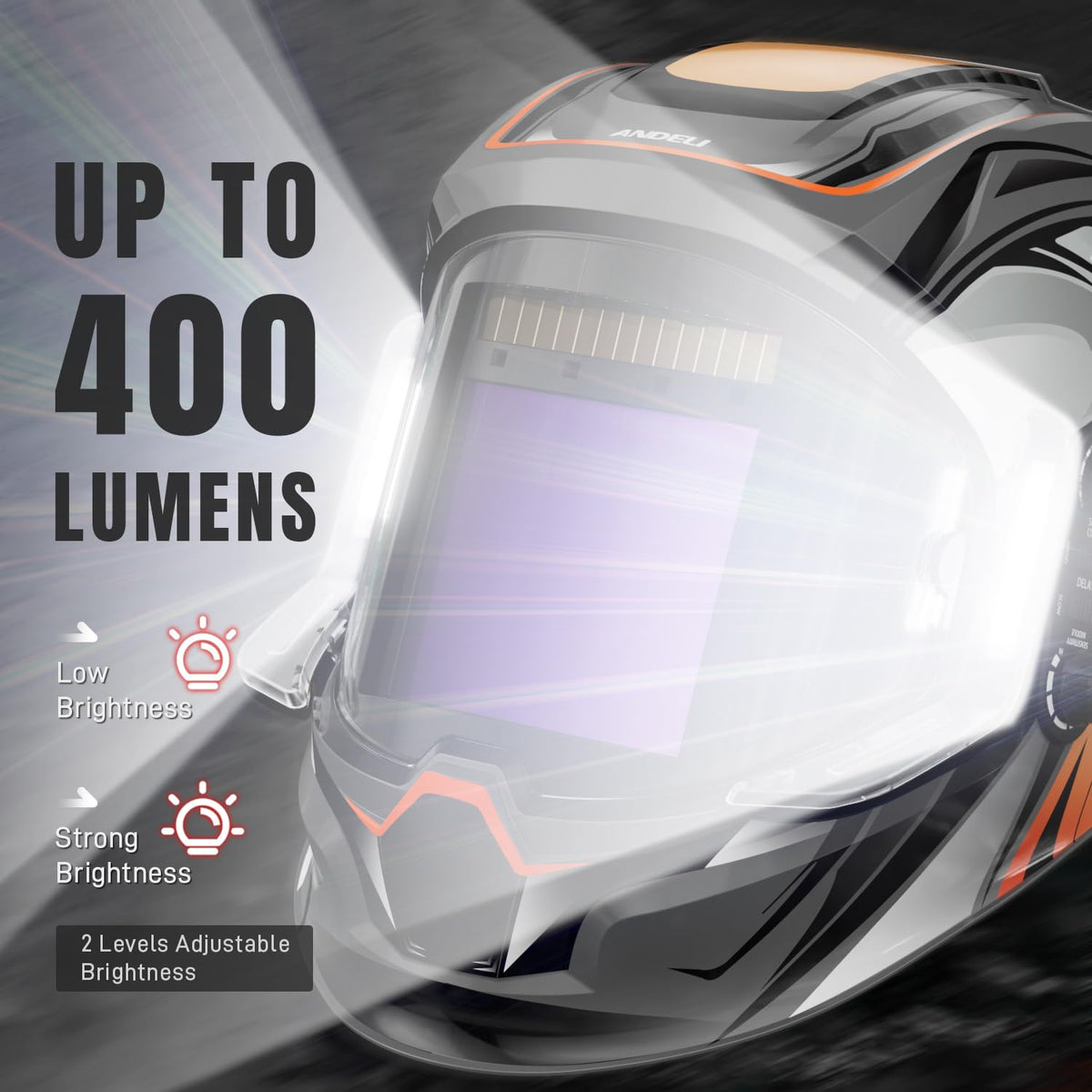 Auto Darkening Welding Helmet with Light J62597