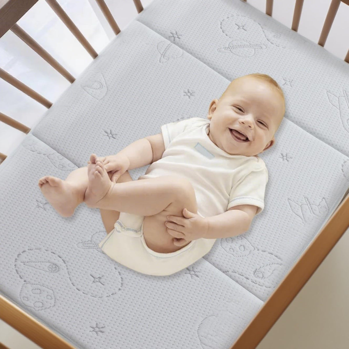 Trifold Pack and Play Mattress 38''x26'' with Washable Cover and Travel Bag I626