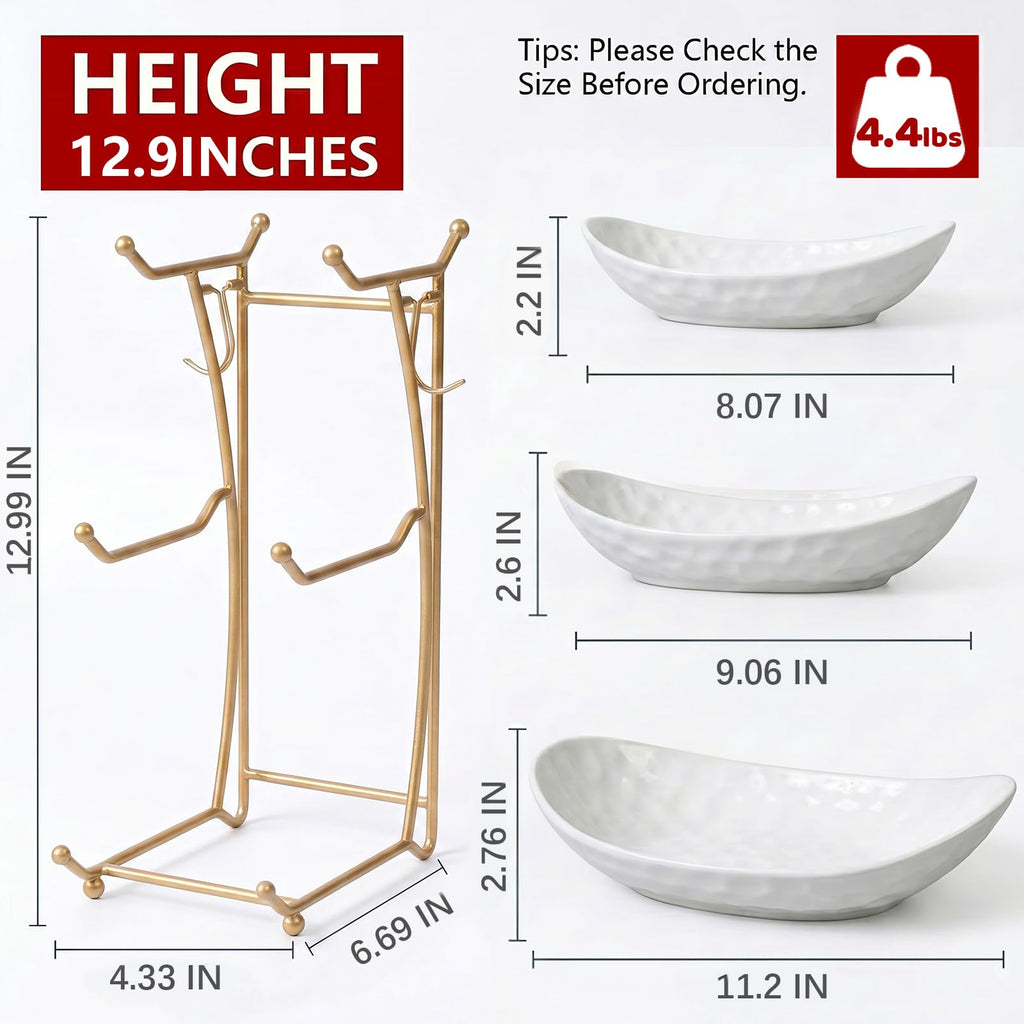 3 Tier Ceramic Fruit Bowl Stand J927208