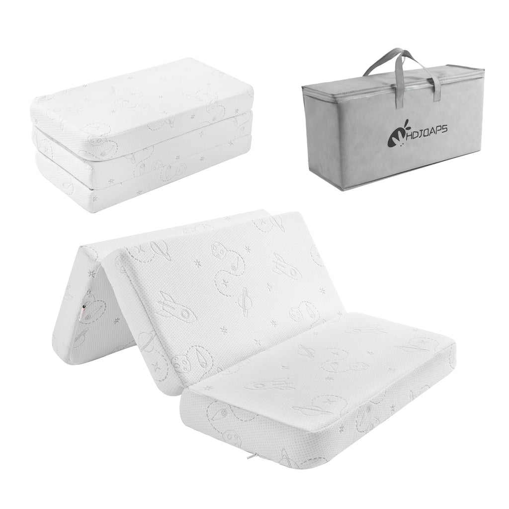 Trifold Pack and Play Mattress 38''x26'' with Washable Cover and Travel Bag I626