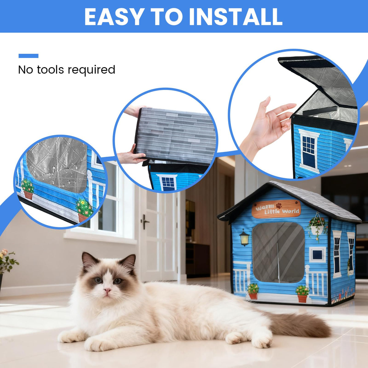 Heated Cat House with Dual Escape Doors T688