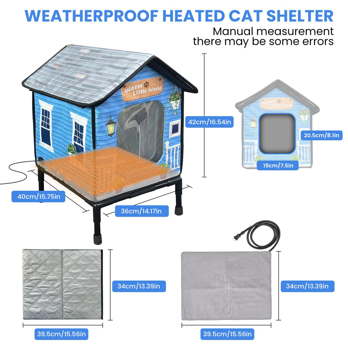 Heated Cat House with Dual Escape Doors T688