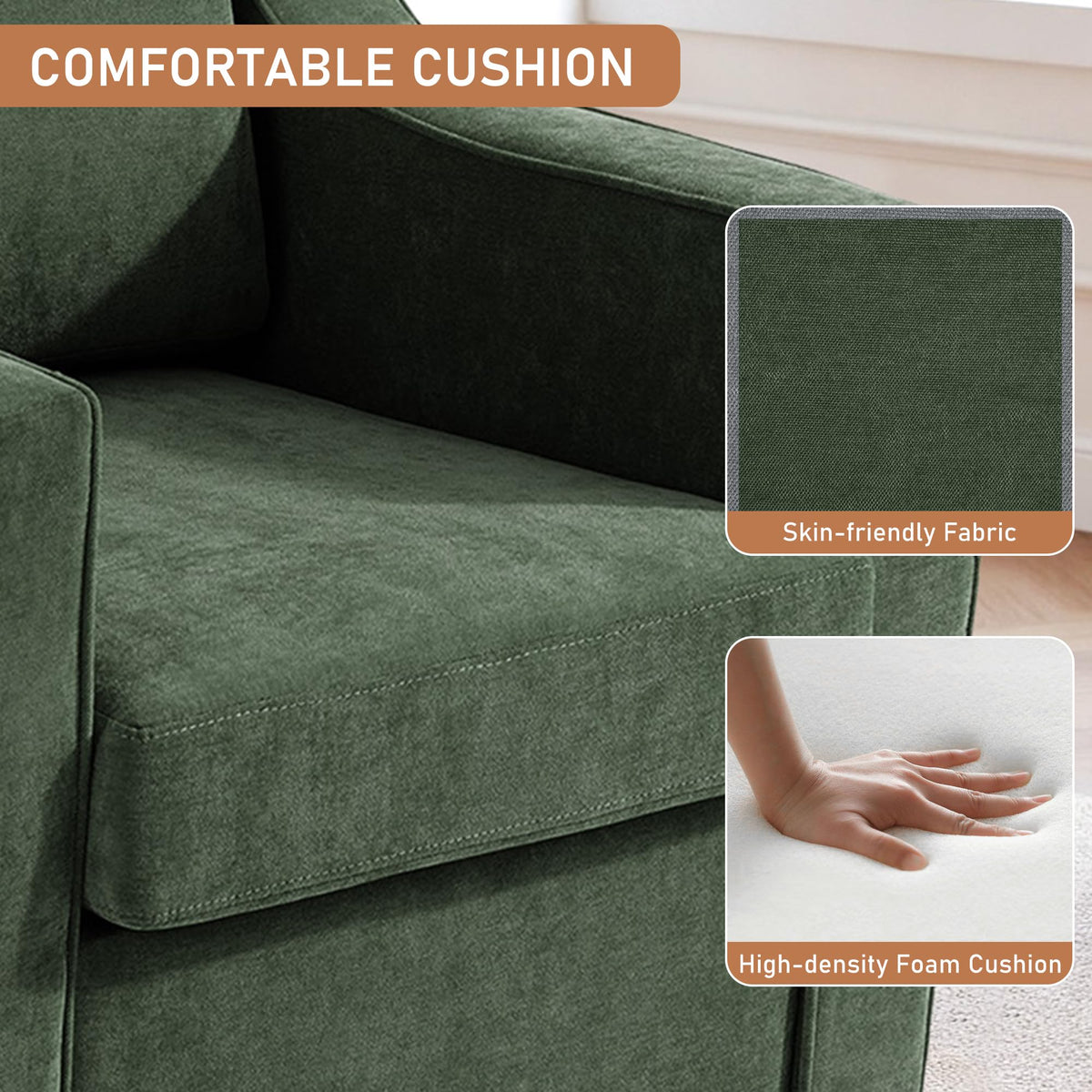 Green Swivel Accent Chairs Set of 2 L778