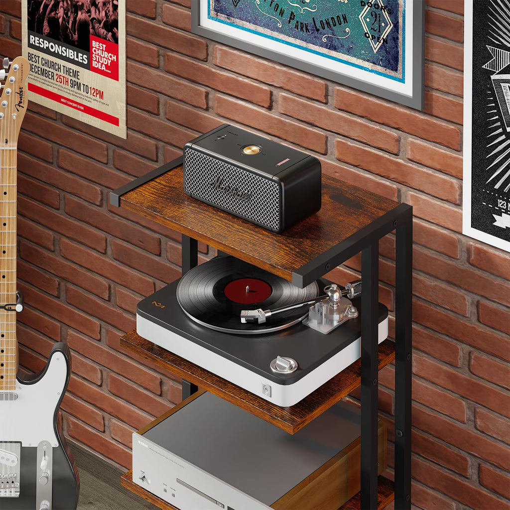 4-Tier Wooden AV Media Stand H9145