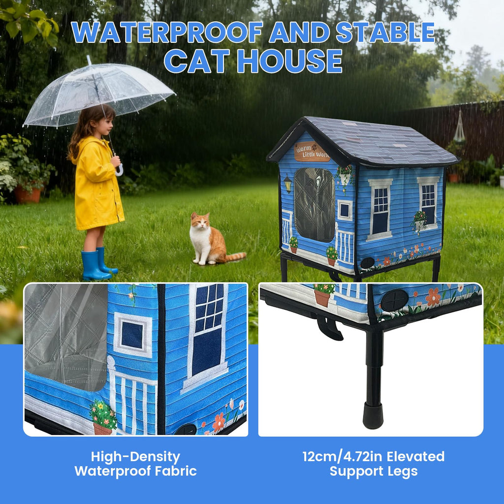 Heated Cat House with Dual Escape Doors T688