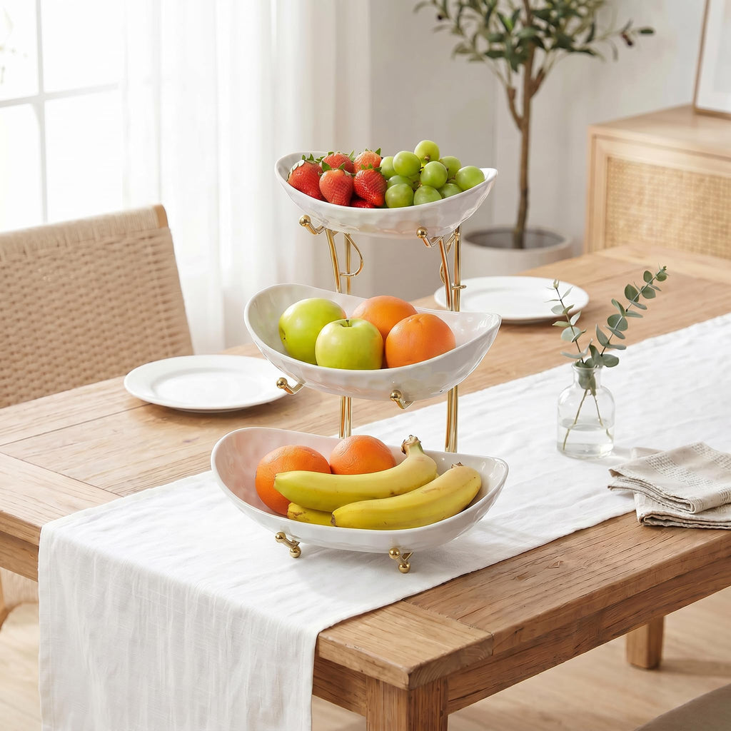 3 Tier Ceramic Fruit Bowl Stand J927208