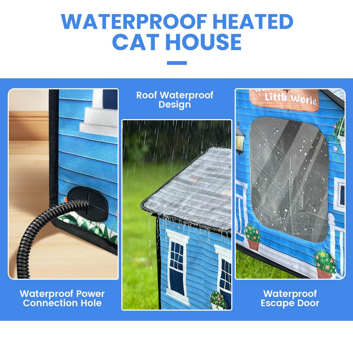 Heated Cat House with Dual Escape Doors T688