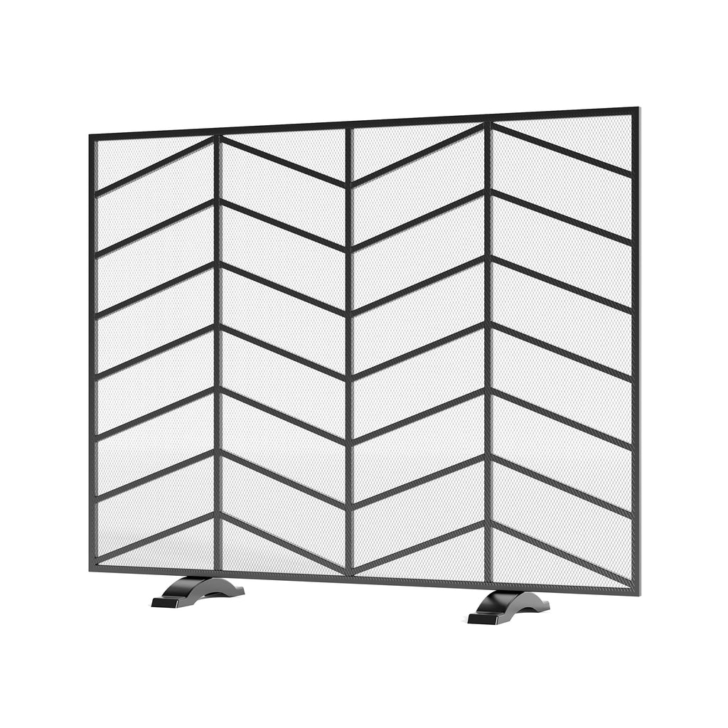 Iron Chevron Fireplace Screen Y584
