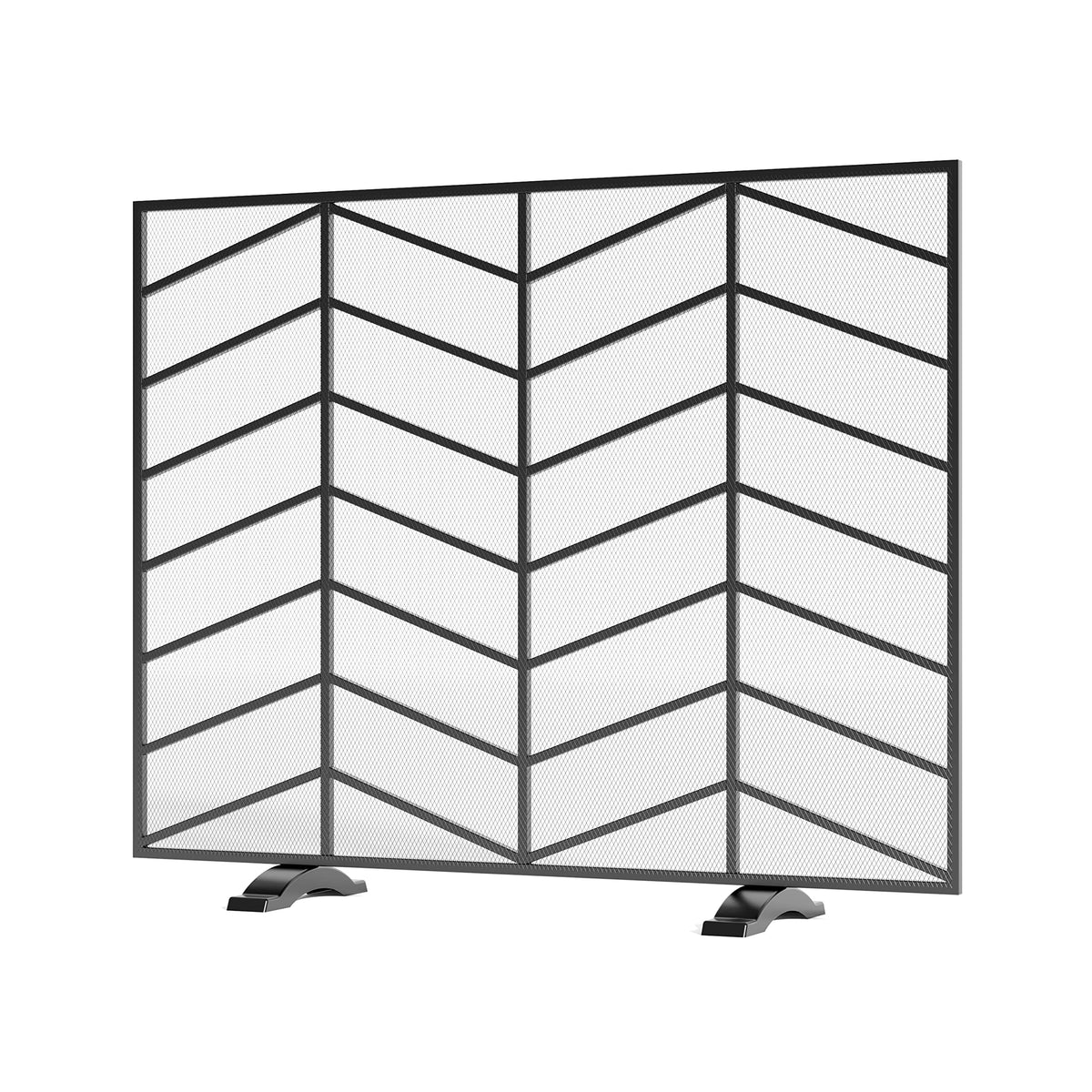 Iron Chevron Fireplace Screen Y584