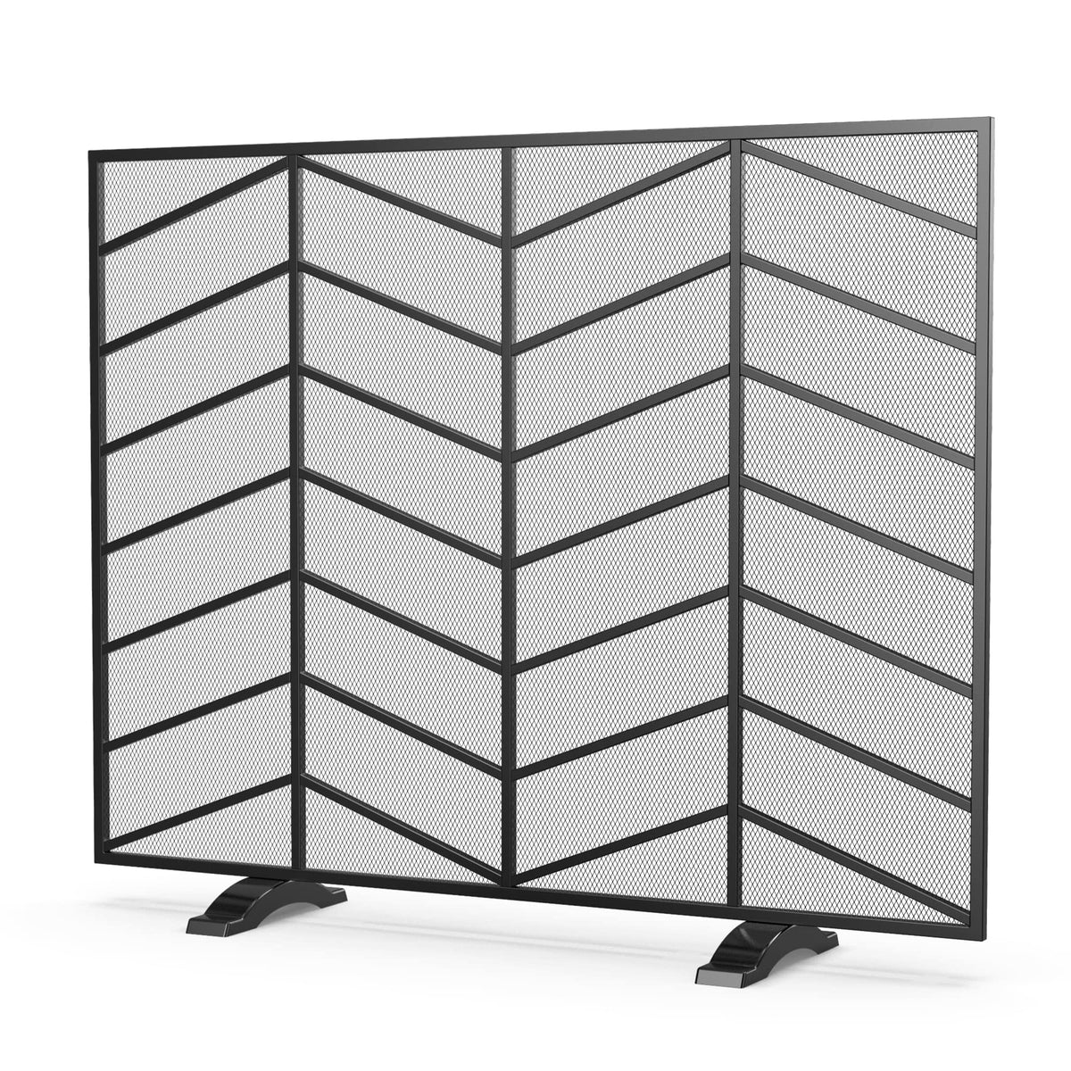 Iron Chevron Fireplace Screen Y584